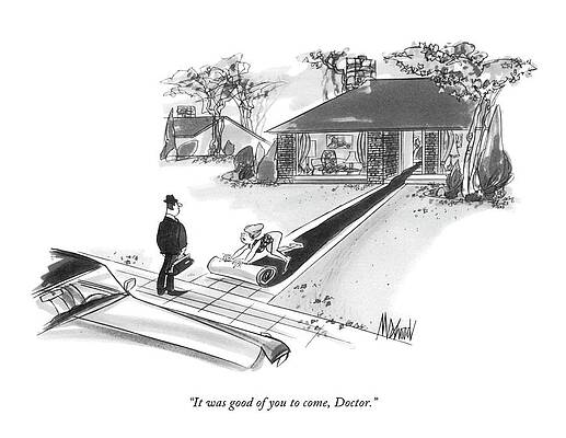 Doctor's House Call Cartoon Wall Art