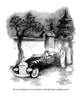 Temple Drawing - It Was Nice Of You To Come Back For A Visit by Richard Oldden