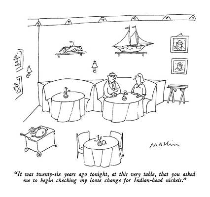 American History Wall Art featuring the drawing It Was Twenty-six Years Ago Tonight by Michael Maslin