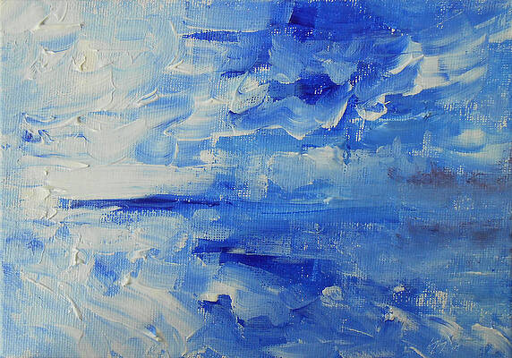 Sea Painting - It's A Beautiful Day - Topaz by Jane See