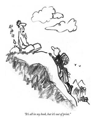 Mountain Wall Art featuring the drawing It's All In My Book by Robert Weber