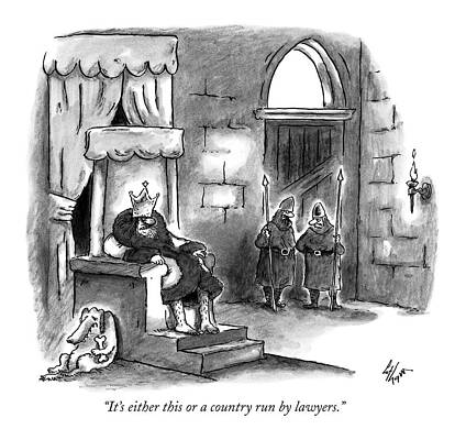 Medieval Throne Room Satire Wall Art