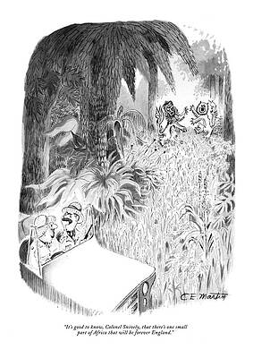 Crown Wall Art featuring the drawing It's Good To Know by Charles E. Martin