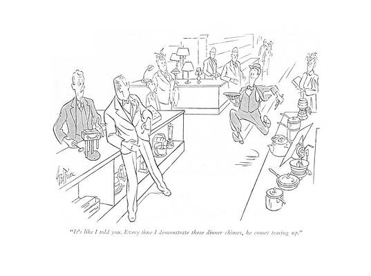 Silverware Wall Art featuring the drawing It's Like I Told You. Every Time I Demonstrate by George Price