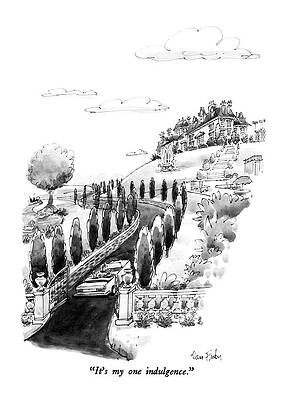 Friend Drawing - It's My One Indulgence by Dana Fradon