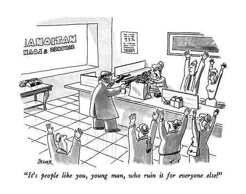 Youth Drawing - It's People Like by Jack Ziegler