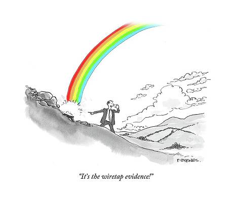 Russia Drawing - It's The Wiretap Evidence! by Pat Byrnes