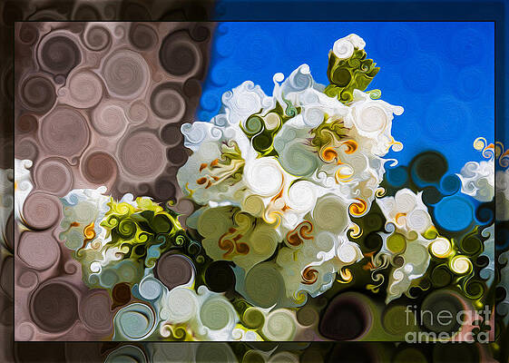 Wall Art featuring the painting Jacobs Ladder Abstract Flower Painting by Omaste Witkowski