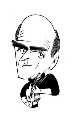 Cartoon Drawing - James Taylor by Tom Bachtell