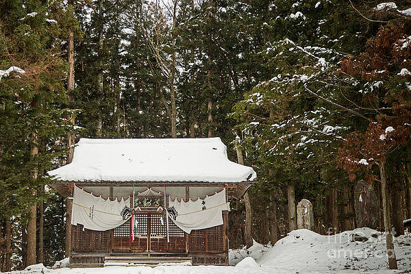 Winter Photograph - Japanese Architecture On The Road To Jigokudani Monkey Park by Natural Focal Point Photography