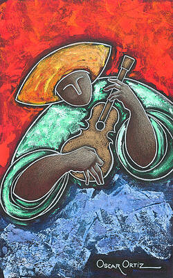 Colorful Puerto Rican Musician Wall Art
