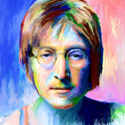 Portrait Painting - John Lennon by Land of Dreams