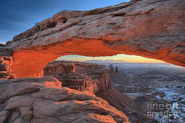 Wall Art featuring the photograph Just Before Sunrise At Canyonlands by Adam Jewell