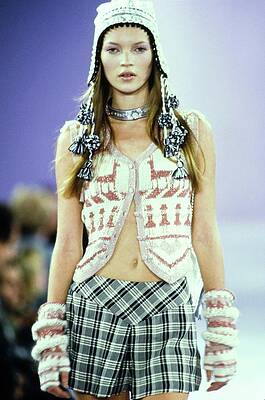 Fashion Runway with Checkered Skirt Photograph