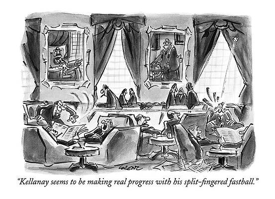 Fast Drawing - Kellanay Seems To Be Making Real Progress by Lee Lorenz