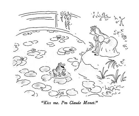 Humorous Frog and Princess Meeting Drawing