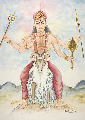 Hindu Astrology Painting - Kuja Mars by Srishti Wilhelm