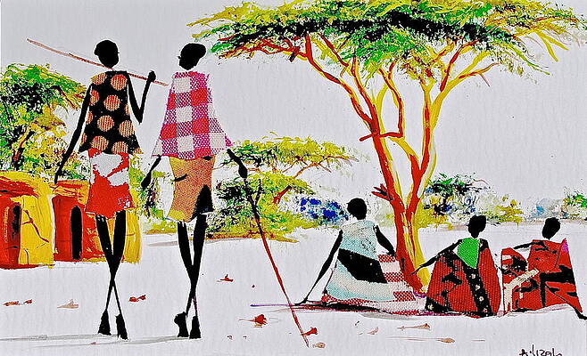 Wall Art featuring the painting L 117 by Albert Lizah