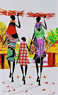 Wall Art featuring the painting L 121 by Albert Lizah