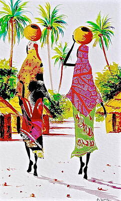 Wall Art featuring the painting L 124 by Albert Lizah