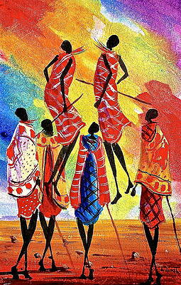 Wall Art featuring the painting L 129 by Albert Lizah