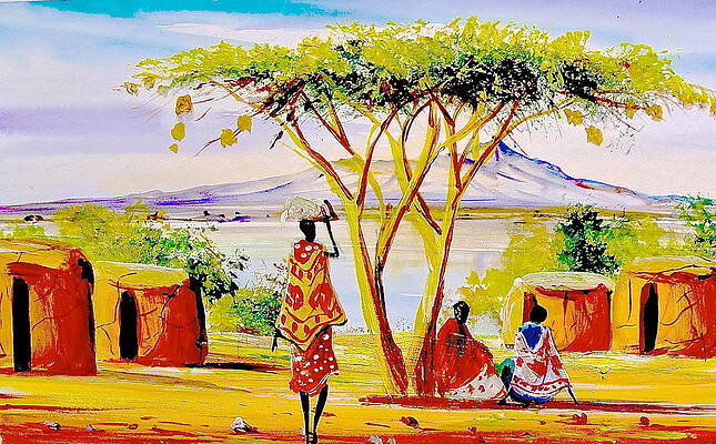 Wall Art featuring the painting L 94 by Albert Lizah