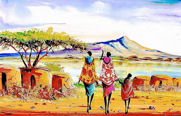 Wall Art featuring the painting L 96 by Albert Lizah
