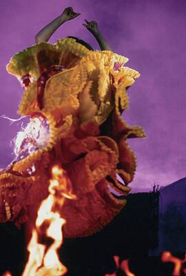 Wall Art featuring the photograph La Polaca Covered By Her Dress by Raymundo de Larrain