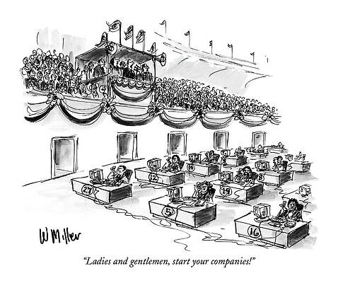 Computer Drawing - Ladies And Gentlemen by Warren Miller