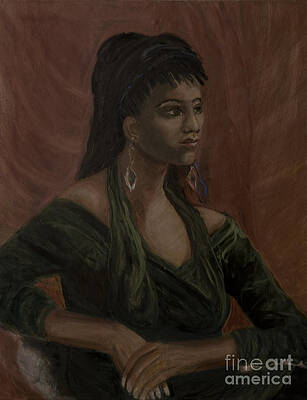 Lady in a Green Dress by Carol DENMARK