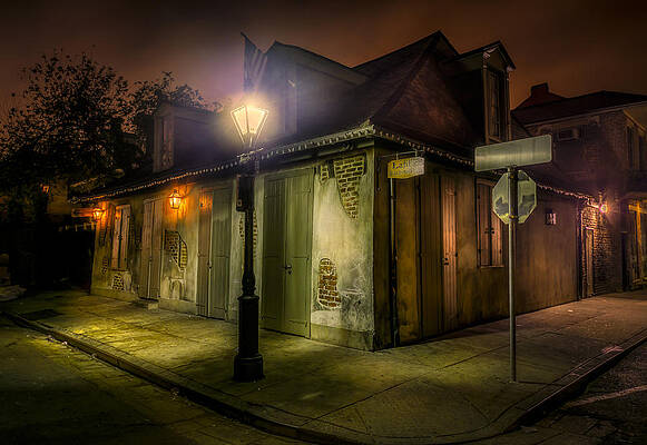 Lafittes Blacksmith Shop at Night Wall Art