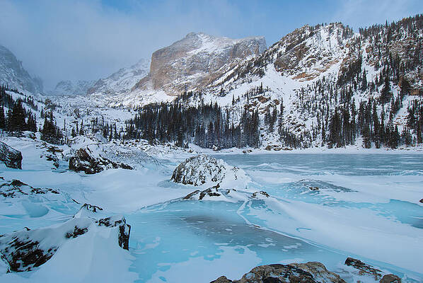 Rocky Mountain National Park Photograph - Lake Haiyaha Winter by Cascade Colors