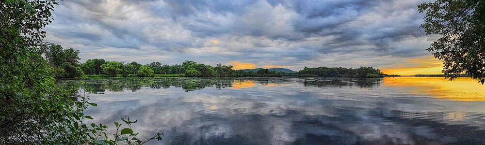 Wis Photograph - Lake Wausau Summer Sunset Panoramic by Dale Kauzlaric