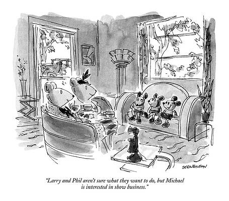 Bear Family Showbiz Discussion Drawing