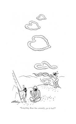 Lover Drawing - Laughing Bear Has Certainly Got It Bad by Alain