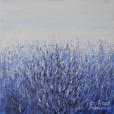 Minimalist Wall Art featuring the painting Lavender by Jane See