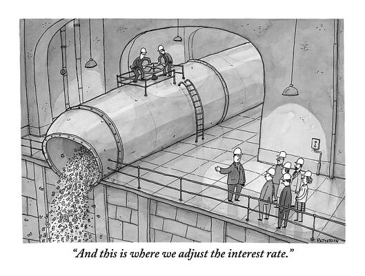 Interest Rate Adjustment Cartoon Wall Art