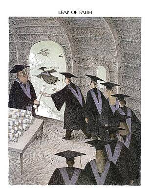 Sky Drawing - Leap Of Faith by John O'Brien