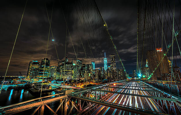 America Photograph - Leaving New York City Via The Brooklyn Bridge by David Morefield