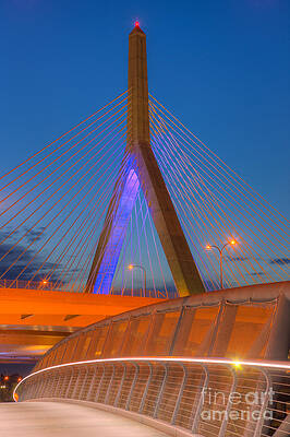 Massachusetts Wall Art featuring the photograph Leonard P. Zakim Bunker Hill Bridge V by Clarence Holmes