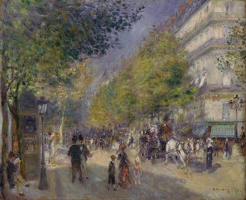 Vintage Painting - Les Grands Boulevards by Georgia Clare