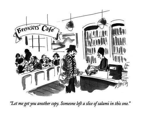 Slice Drawing - Let Me Get You Another Copy.  Someone Left by Donald Reilly