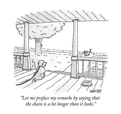 Dog and Cat with Long Chain Wall Art