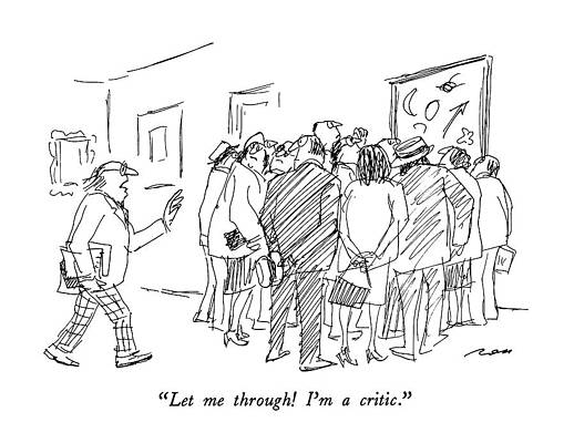 Crowd Drawing - Let Me Through!  I'm A Critic by Al Ross