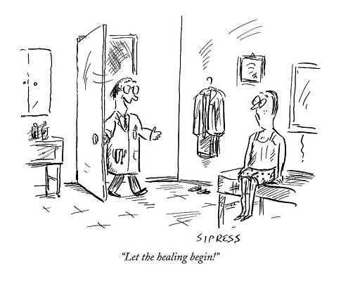 Doctor Enters the Examination Room Drawing