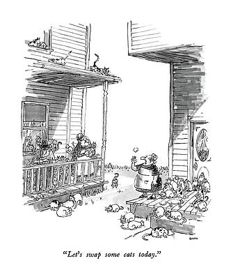 Cat Exchange on Porches Wall Art