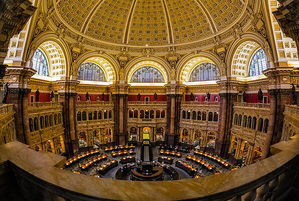 Library Of Congress Main Reading Room by Susan Candelario