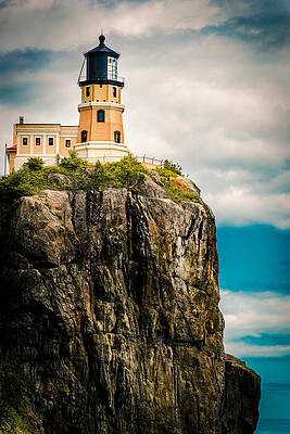 Wall Art featuring the photograph Lighthouse On Split Rock by Duluth To Door County Photography