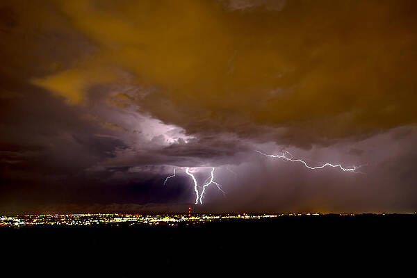Nature Photograph - Lightning 13 by Jeff Stoddart