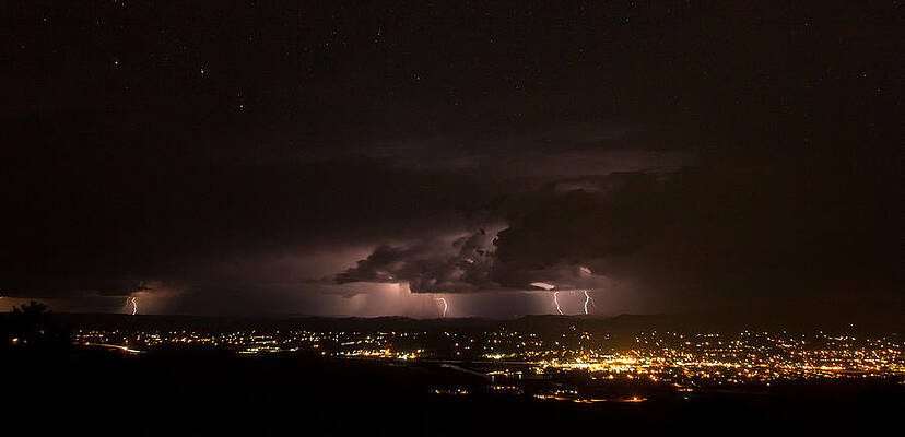 Nature Photograph - Lightning 20 by Jeff Stoddart